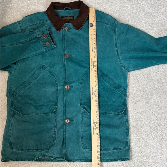 Vintage Eddie Bauer Barn Chore Jacket Double Pocket Green Corduroy Mens Medium - Picture 10 of 12